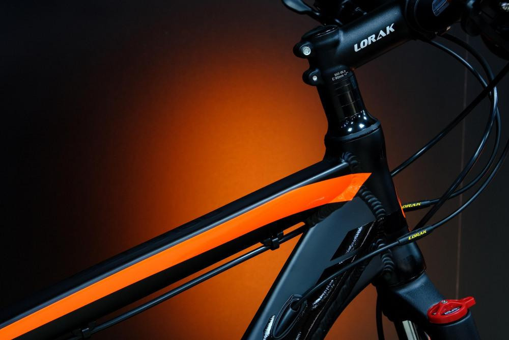 Lorak Sel 9150 Матовый Чёрный/Оранжевый 21р (на рост 183-190)